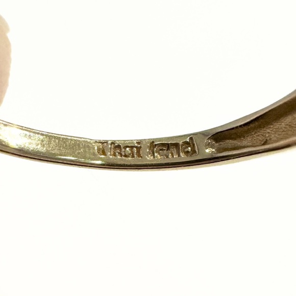 14K Large Deep Blue Topaz Swiss London triliant pie cut regal yellow gold ring - Picture 12 of 12